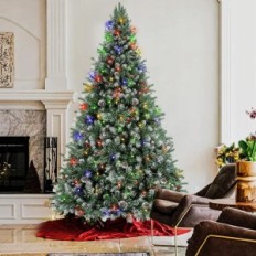 Vánoční strom Umělá 330 teplé bílé a barevné LED 180 cm sareconn