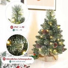 Mini albero di Natale 20 LED bianco caldo LED Snow-white 40 cm Yorbay