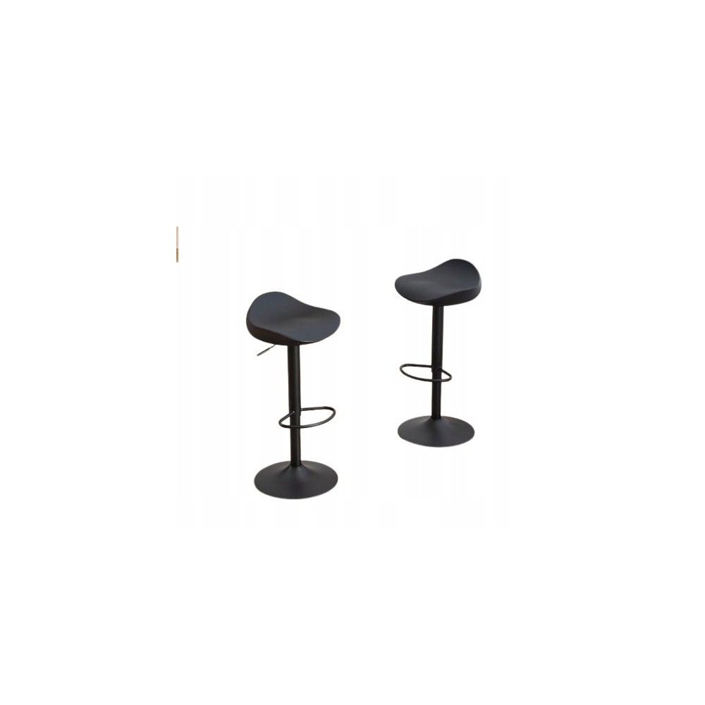Kidol & Shellder set of bar stools 2 black, rotary