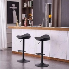 Kidol & Shellder Bar Stools 2 Musta, Rotary