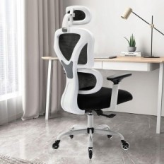 Ergonomic Office Chair Kerdom Swivel White KD-9070-F