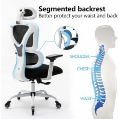 Ergonomisk kontorsstol Kerdom Swivel White KD-9070-F