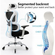 Ergonomisk kontorsstol Kerdom Swivel White KD-9070-F