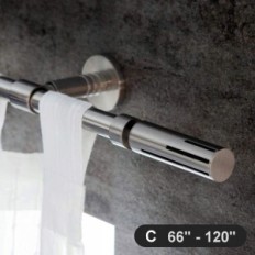 Metall-Metallvorhang, der Single 170-310cm liest, 19 cm Nickel Gcurtain