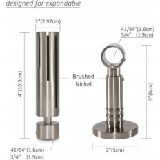 Metallmetallist kardinate lugemine ühe 170-310 cm 19 cm nikkel gcurtain