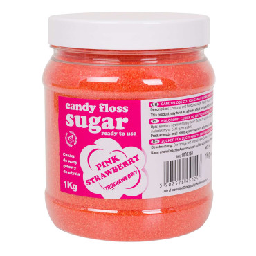 Colorful sugar to a pink...