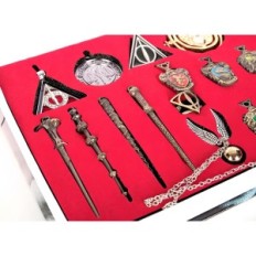 Conjunto de accesorios de varita de medallones de Harry Potter Colgantes