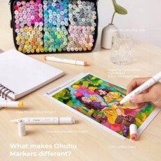 Et sett med 320 doble pinner for Ohuhu Coloring