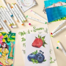 Et sett med 320 doble pinner for Ohuhu Coloring