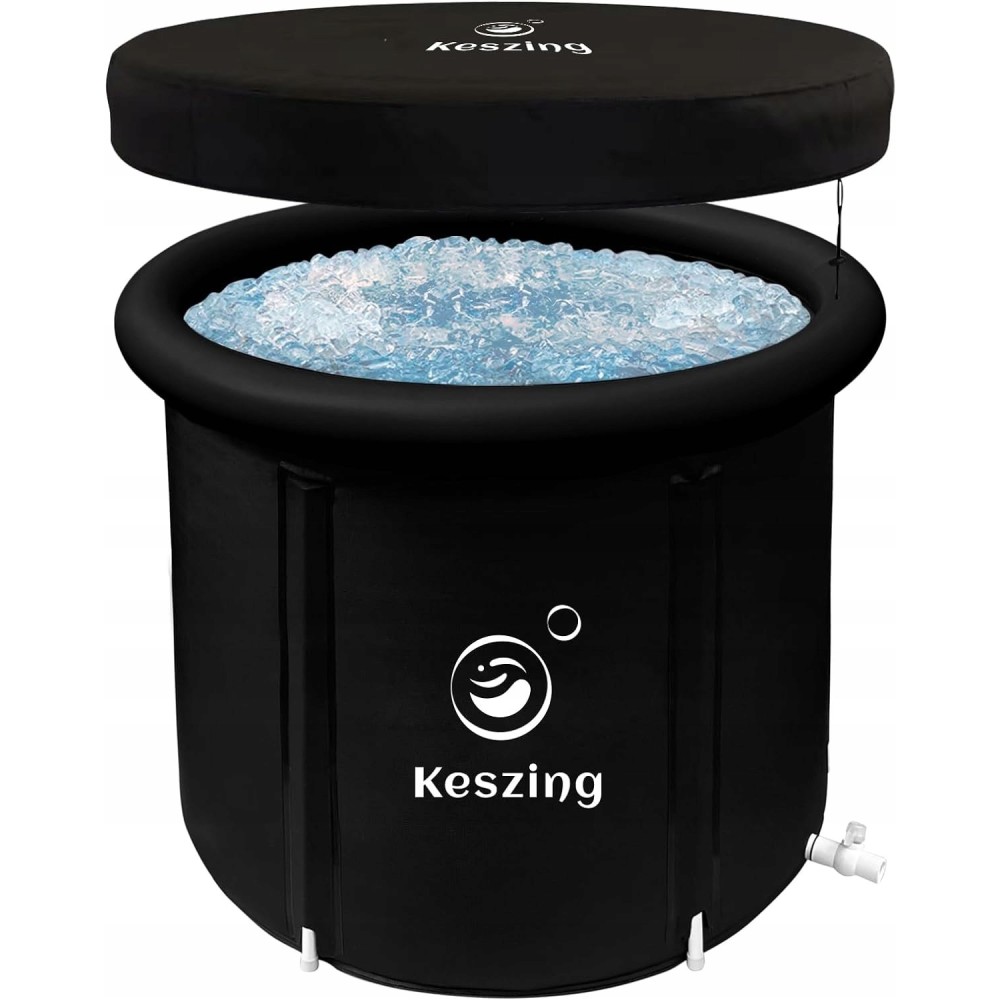 Portable inflatable ice bath tub with 75x75 cm cover