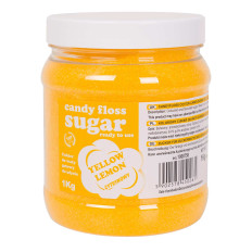 Kleurrijke suiker voor een gele suikerswol met een citroenmaak 1kg