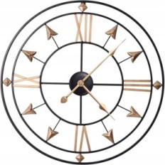 Zid Clock Veliki okrugli metal tihi berba Ø 60 cm yumyolk