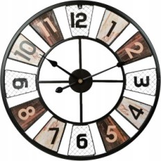 Reloj de pared grande Redondo Metal silencioso Vintage Ø 60cm Yumyolk