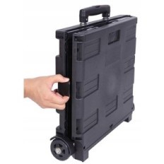 Basket Folding Cart Trolley Black