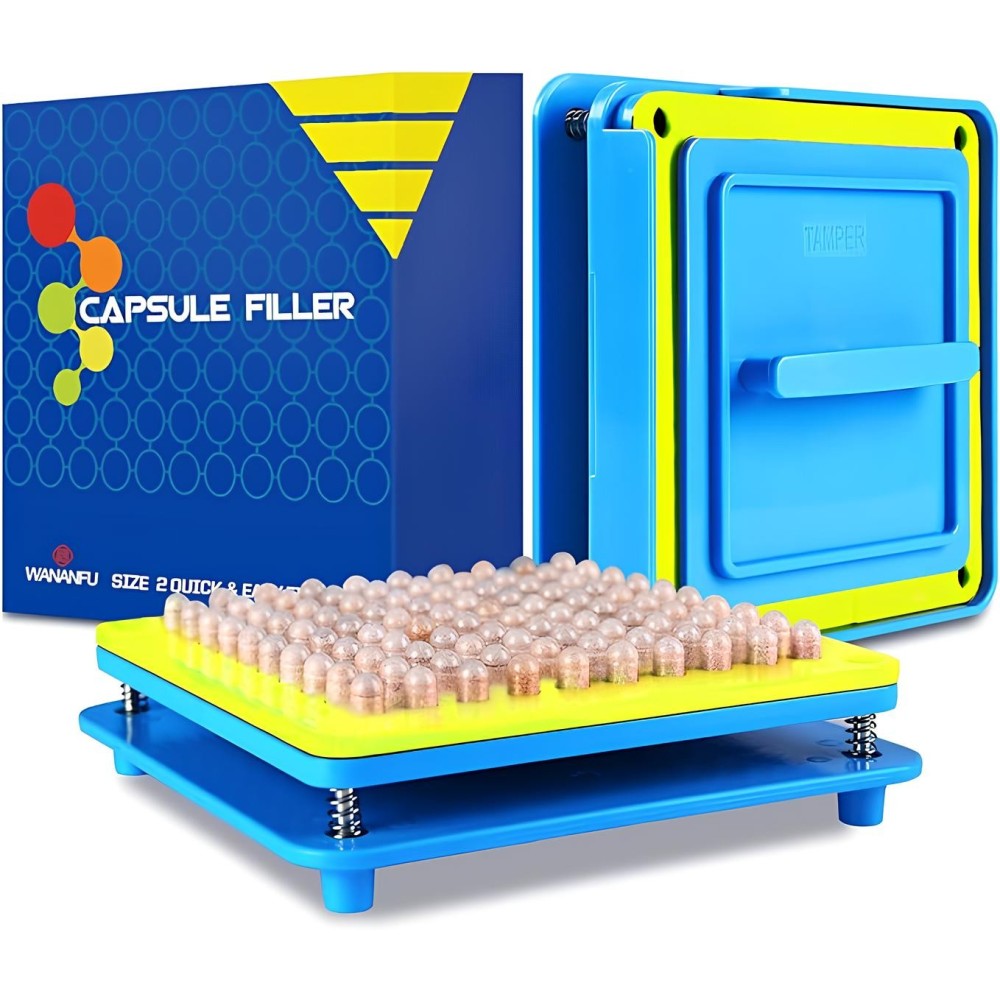 Capsule Wananfu Riempitrice 100 fori Dimensione 2 Dispositivo per auto-creazione di capsule casalinghe e farmaceutiche
