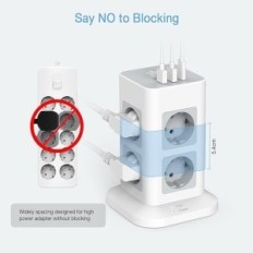 Tessan Power Strip 8 Pistikupesad / 5M 3600 W, 16 A TPS03-DE-C