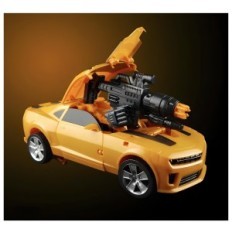 Robot carro auto robo amarelo 2in1 42cm brinquedo transformado com som e luz para crianças