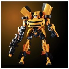 Robot Car Auto Robo Giallo 2in1 42cm trasformato giocattolo con suono e luce per bambini