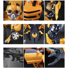 Robot Car Auto Robo Žltá 2N1 42cm Transformovaná hračka so zvukom a svetlom pre deti