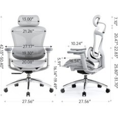 Bürostuhl Sihoo Doro C300 L-A3-002 Ergonomisches Weiß