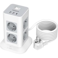 Tessan Power Strip 8 Utičnice / 10m 3600 W, 16 TPS03-DE-C