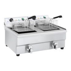 Divvietīgas kameras naftas fryer ar 230V 2x16l krāniem