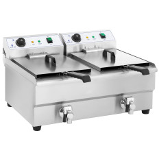 Divvietīgas kameras naftas fryer ar 230V 2x16l krāniem