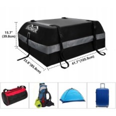 Borsa da tetto SNDMOR SND1008 15m3, impermeabile, nero