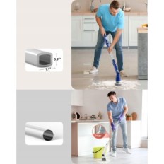 Elektrische Idoo I-C-023 Schraper voor een douche met 4 tips