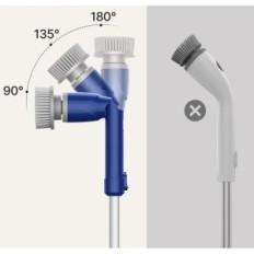 Elektrische Idoo I-C-023 Schraper voor een douche met 4 tips