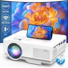 Akatou Miniproject 5G WiFi, Bluetooth, Full HD 1080P, 10000LM