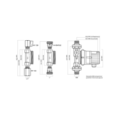 Vattenpump Vortex Blueone BWU 155 V Y377 med termostat