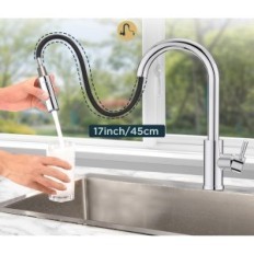 Kitchen battery forious frkf43ch, 2 modes, polished chrome