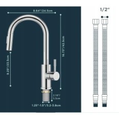 Kjøkkenbatteri Frisk FRKF43CH, 2 Moduser, Polert Chrome