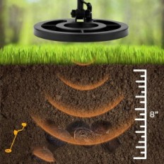 Sailnovo Metal Detector kuulokkeilla, jopa 20 cm, näyttö, asetettu