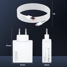 ACAGET 120W töltő USB 6A 1M kábel töltésére Mi Turbo töltés