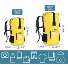 Vodootporan Moopgou 35L ruksak, putnički ruksak, žuta