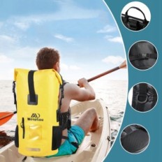 Waterproof Moopgoou 35L Backpack, Travel Backpack, Yellow