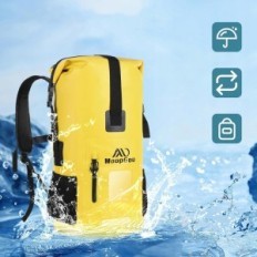 Waterproof Moopgoou 35L Backpack, Travel Backpack, Yellow