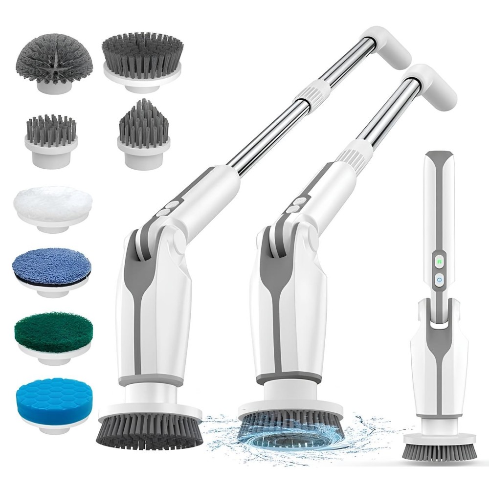 Brosse électrique LEEBEIN YMG-820 pour sols, Windows Nettoyage, Blanc