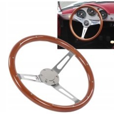 Fydun 380 mm volante, universal, clásico, estilo vintage, marrón