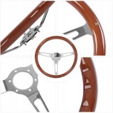 FYDUN 380 mm rool, universaalne, klassikaline, vintage stiil, pruun