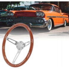 Fydun 380 mm volante, universal, clásico, estilo vintage, marrón