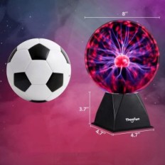 Thefun 20 cm plasmapall, tundlik puudutus ja heli, sfääriline äikest