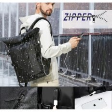 HK 8448 27L σακίδιο σε ένα φορητό υπολογιστή 15,6 "με θύρα USB για φόρτιση, μαύρο, L