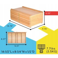 Caixa artística de Meeden com 6 gavetas, 41x16x26cm