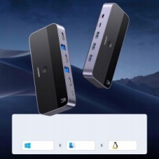 KVM-Ugreen USB 3.0 HDMI-lüliti alates 3XUSB-A + 1xType-C-st