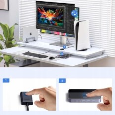 KVM-UGREEN USB 3,0 HDMI διακόπτη από 3xUSB-A + 1XTYPE-C που χρησιμοποιείται