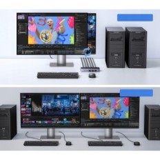 KVM-UGREEN USB 3.0 HDMI jungiklis nuo 3xusb-A + 1xType-C