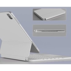 Prípad s Qwertz Doohoeek Keyboek pre iPad Pro 12,9 '', podsvietený, biely